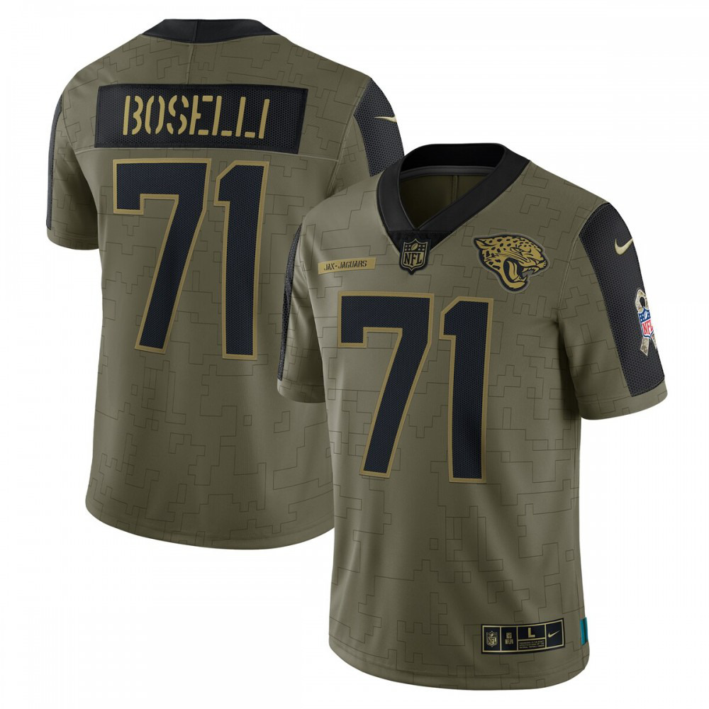 Tony Boselli Jacksonville Jaguars Nike 2021 Salute To Service Retired Player Limited Jersey - Olive-GridironStore